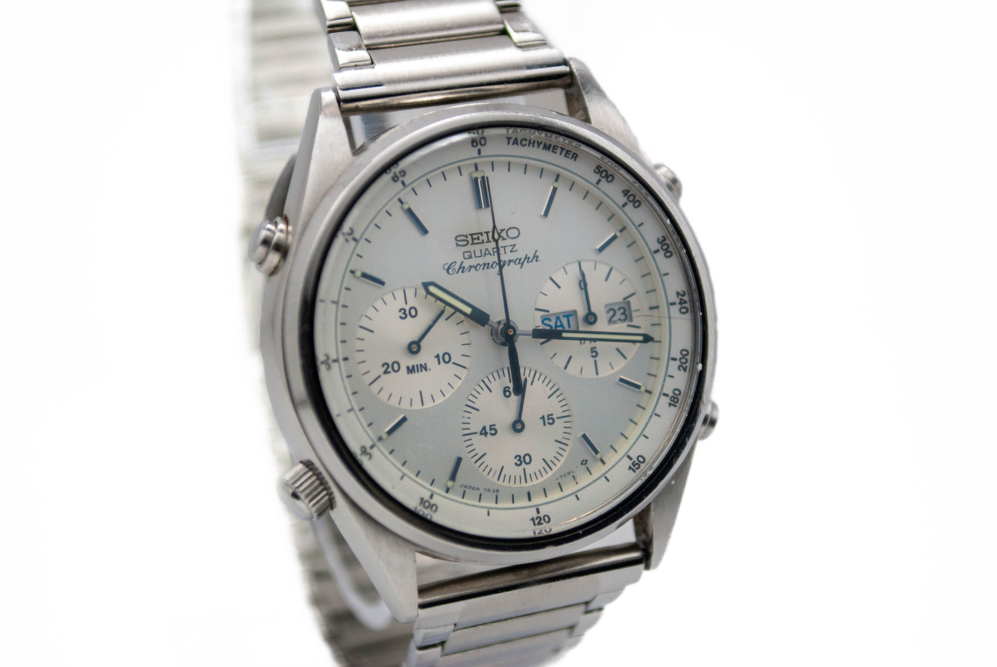 Seiko 7A38-7060 Chronograph Herren Vintage Uhr – Quartz, Tachymeter.