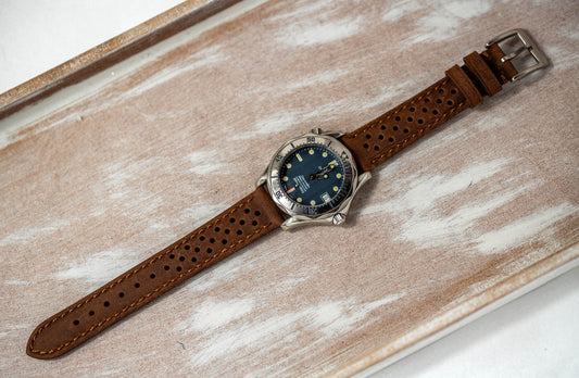 Leder Uhrenarmband – Rehbraun Racing – 18/20/22mm Stegbreite – Herren