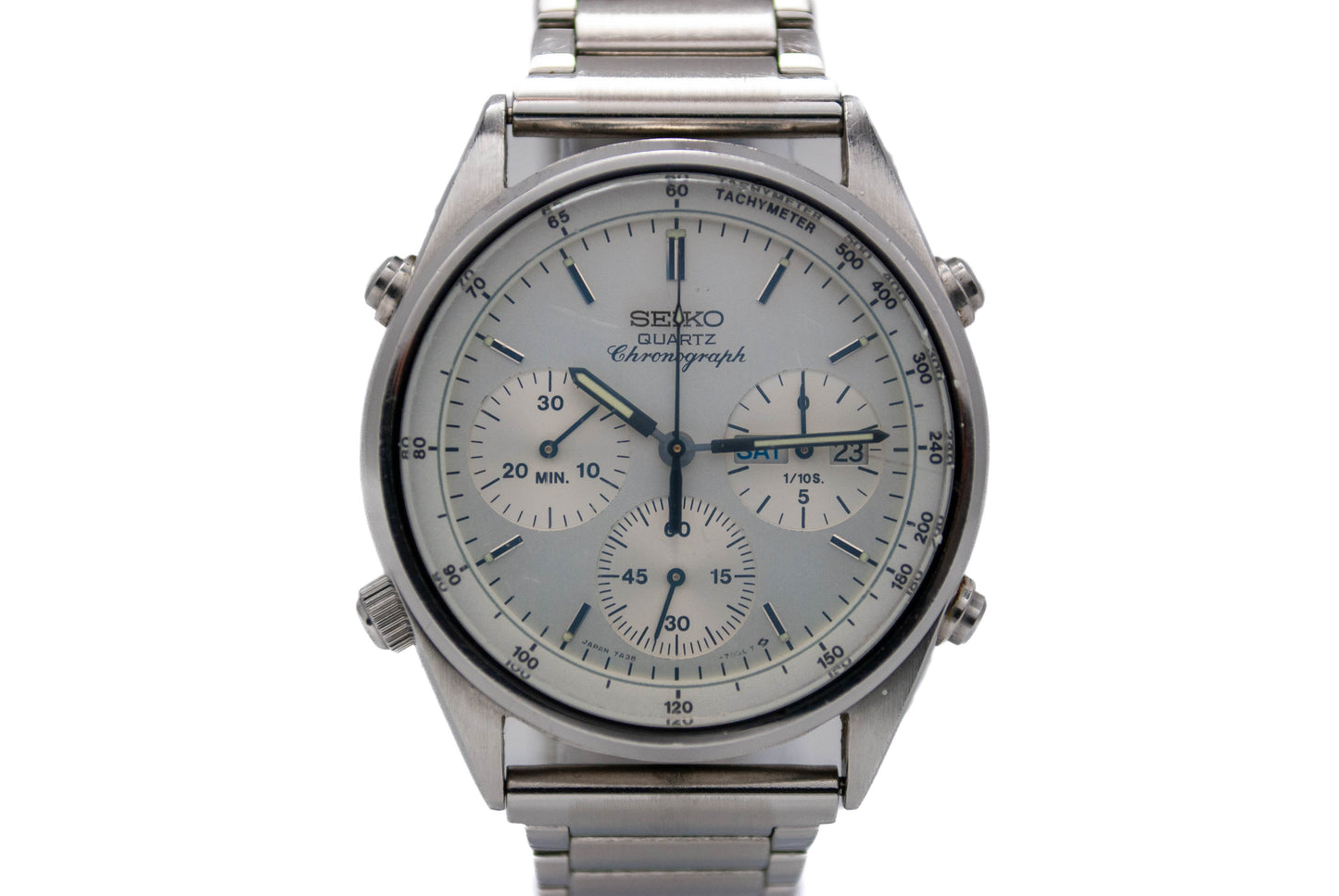 Seiko 7A38-7060 Chronograph Herren Vintage Uhr – Quartz, Tachymeter.