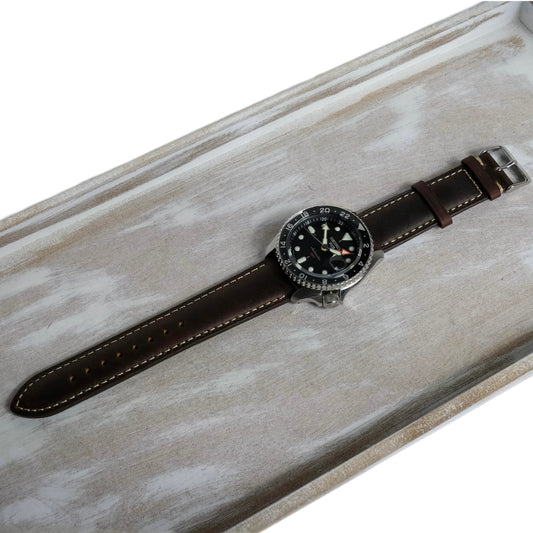 Leather watch strap – Chicago Brown