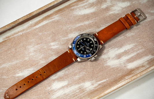 Leder Uhrenarmband – Karamellbraun – 18/20/22mm Stegbreite – Herren