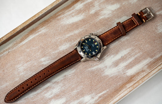 Leder Uhrenarmband – Chicago Braun – 18/20/22mm Stegbreite – Herren