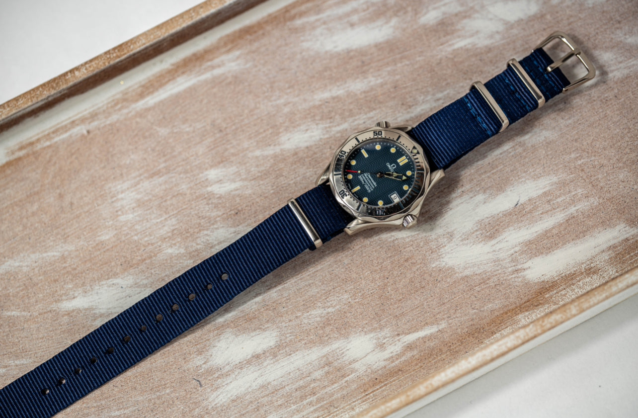 NATO Uhrenarmband Nylon – Marineblau – 18/20/22mm Stegbreite – Herren