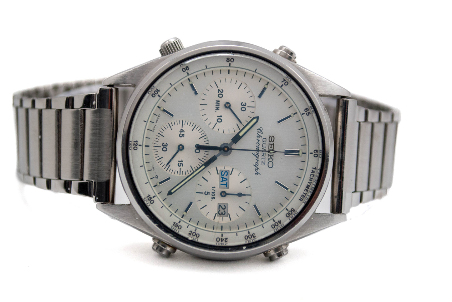 Seiko 7A38-7060 Chronograph Herren Vintage Uhr – Quartz, Tachymeter.