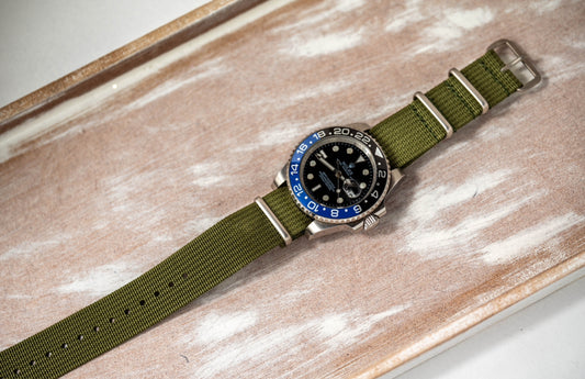 NATO Uhrenarmband Nylon – Olivegrün – 18/20/22mm Stegbreite – Herren