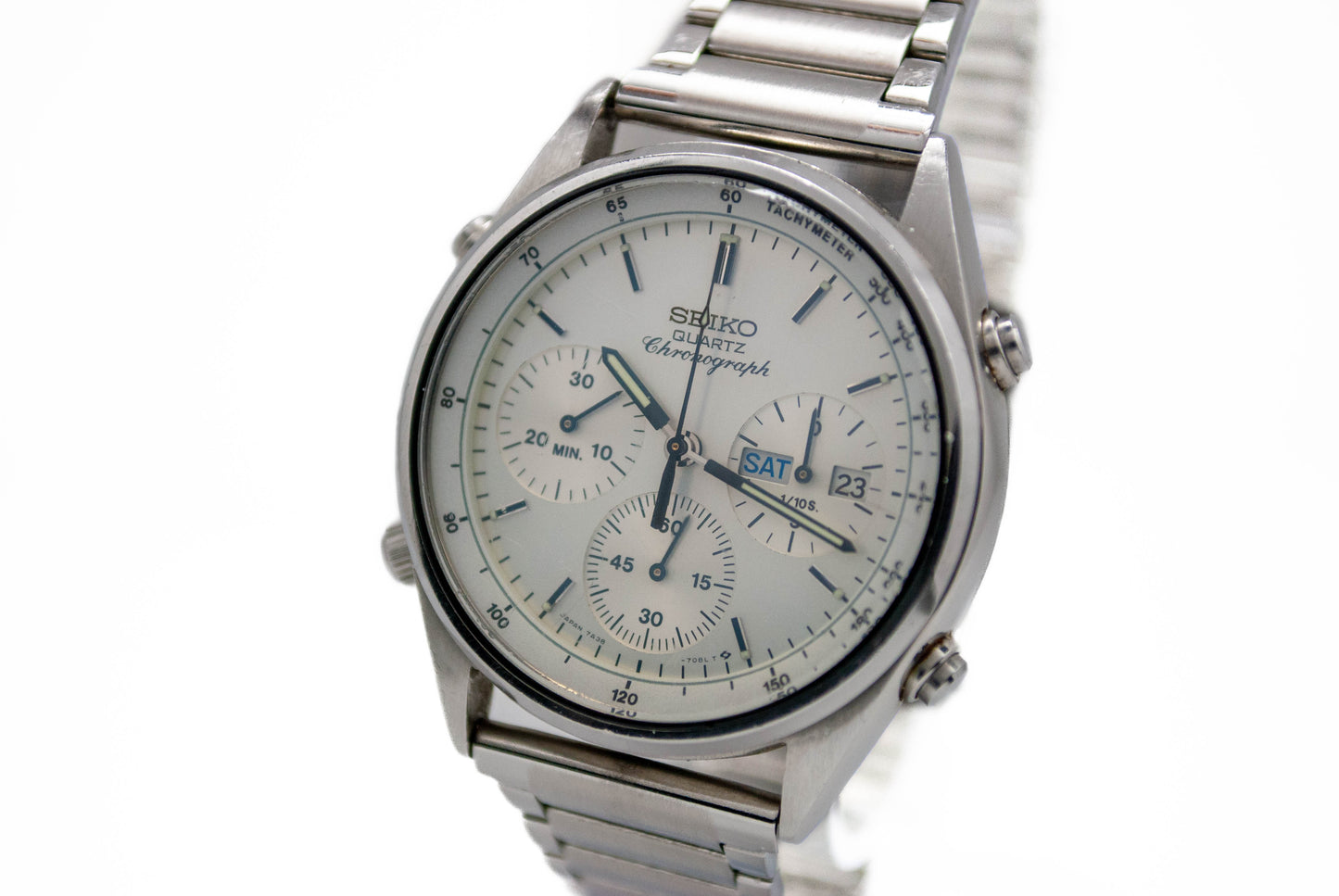 Seiko 7A38-7060 Chronograph Herren Vintage Uhr – Quartz, Tachymeter.