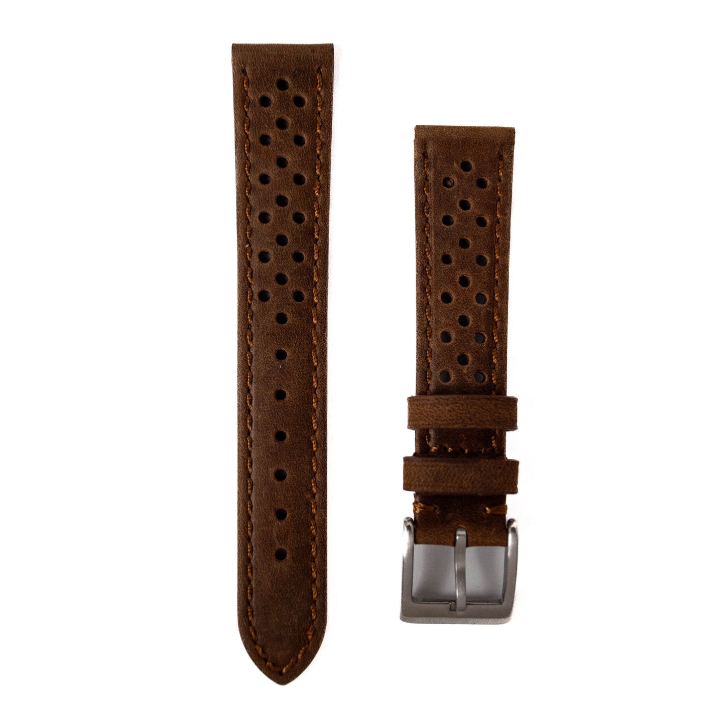 Leder Uhrenarmband – Rehbraun Racing – 18/20/22mm Stegbreite – Herren