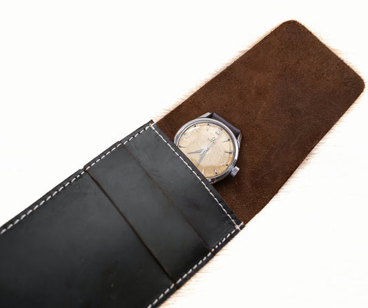 Classy Leder Uhrenetui Dunkelbraun