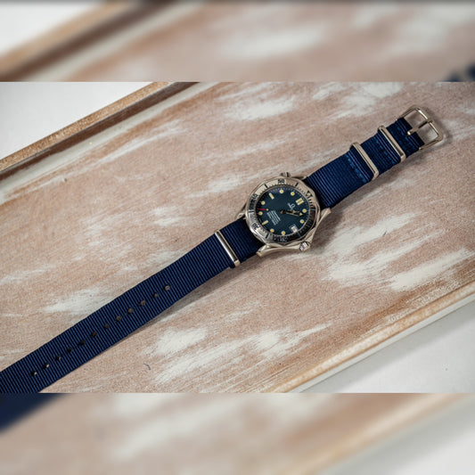 NATO Uhrenarmband aus Nylon – Marineblau | 18–22 mm