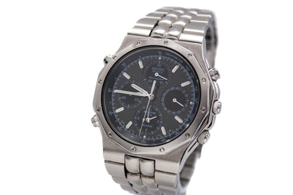Seiko 7T34-7A10 Chronograph Vintage Herrenuhr – Quarz, Alarm, Edelstahl