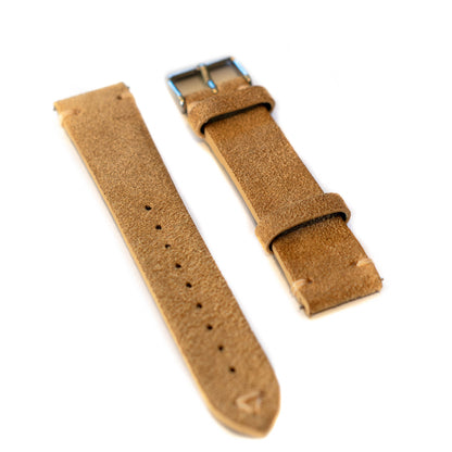Suede watch strap – Caramel Brown