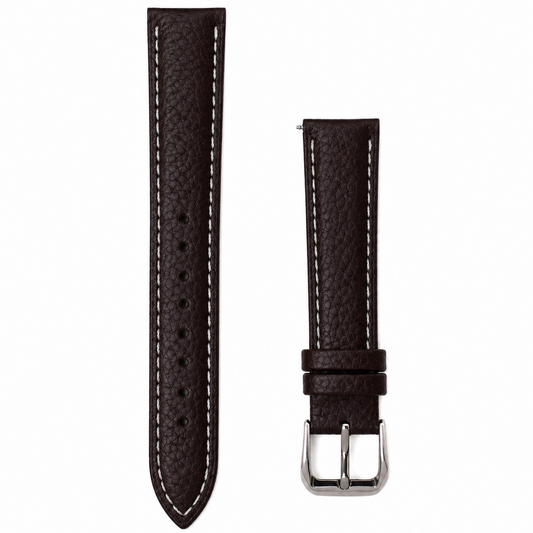 Leder Uhrenarmband – Dunkelbraun Krokodildruck
