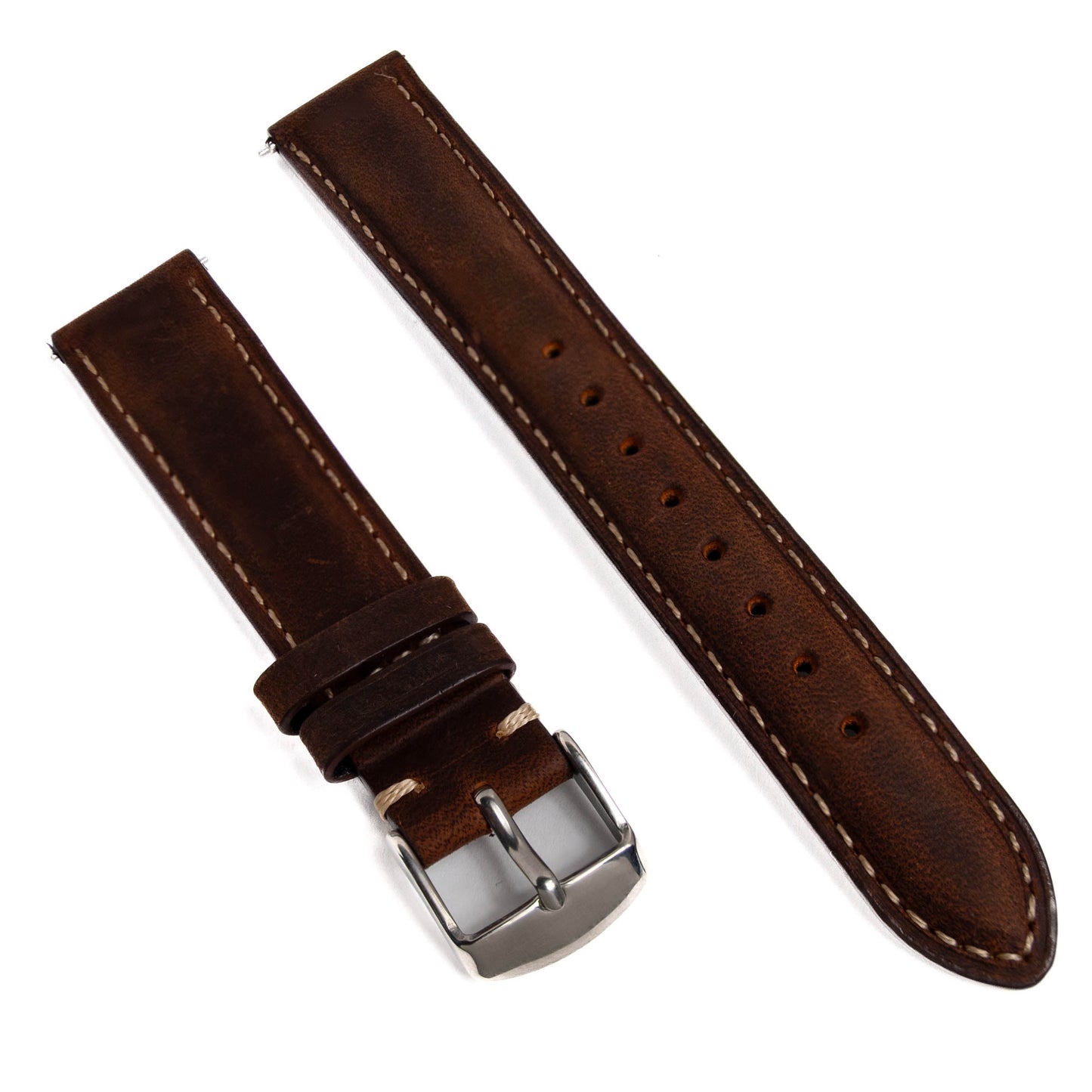 Leder Uhrenarmband – Chicago Braun