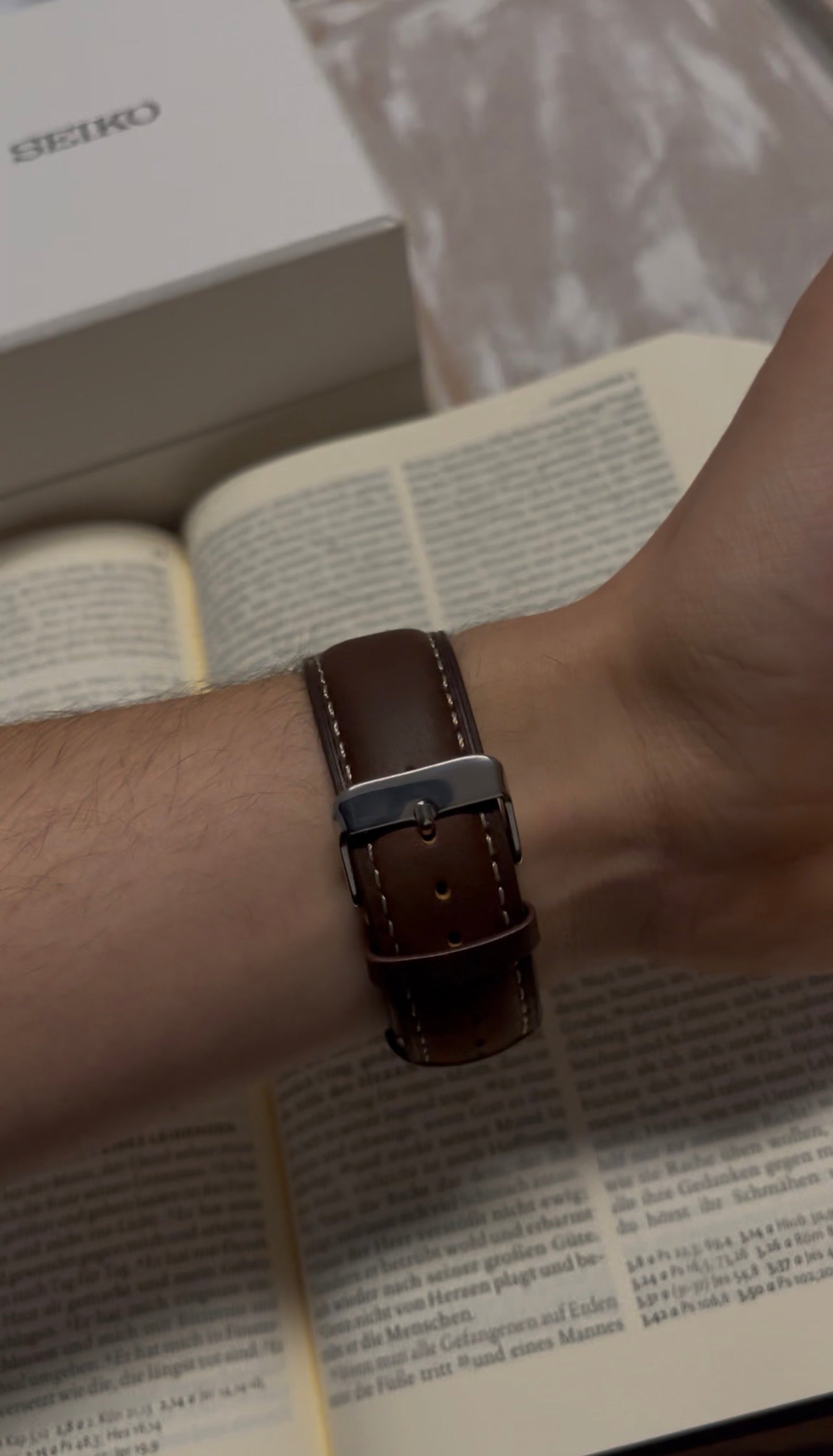 Leder Uhrenarmband – Chicago Braun