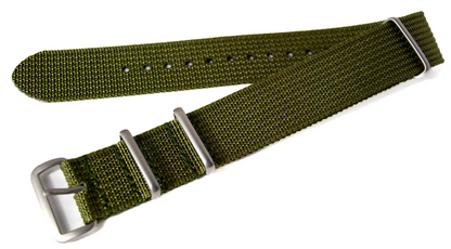 Olive Grün - Nylon NATO Uhrenarmband 18/20/22 mm – Herren