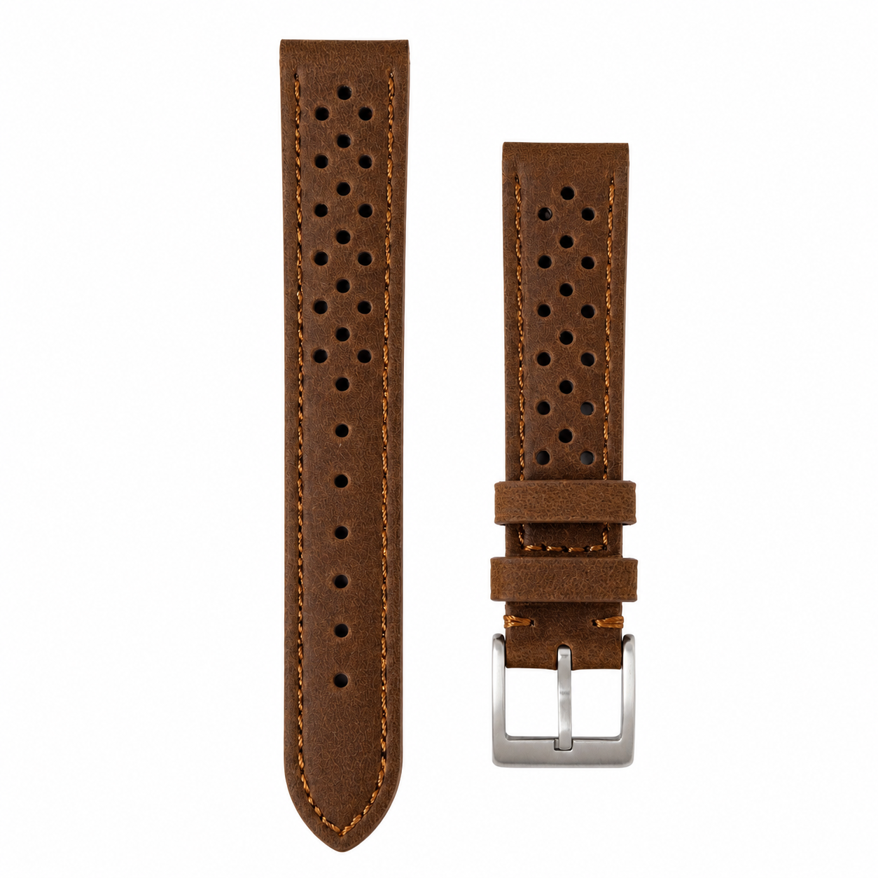 Leder Uhrenarmband – Rehbraun Racing