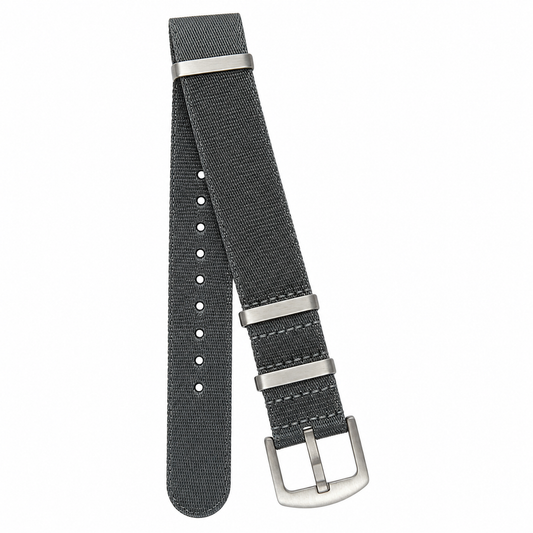 NATO Uhrenarmband aus Nylon – Gunmetal Grau | 18–22 mm