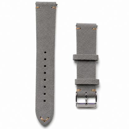 Wildleder Uhrenarmband – Aschgrau