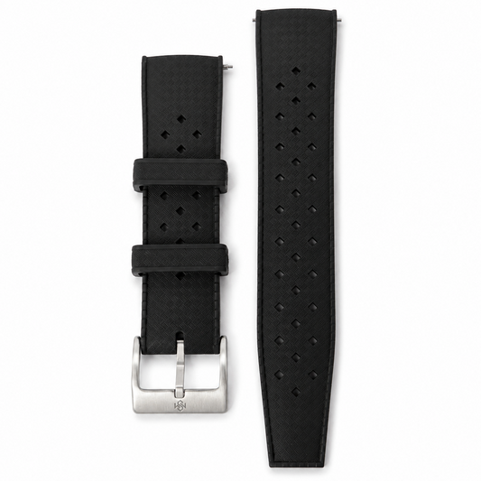 Signature FKM Tropic Black – Uhrenarmband Fluorkautschuk Gummi  20/22mm mit Quick Release