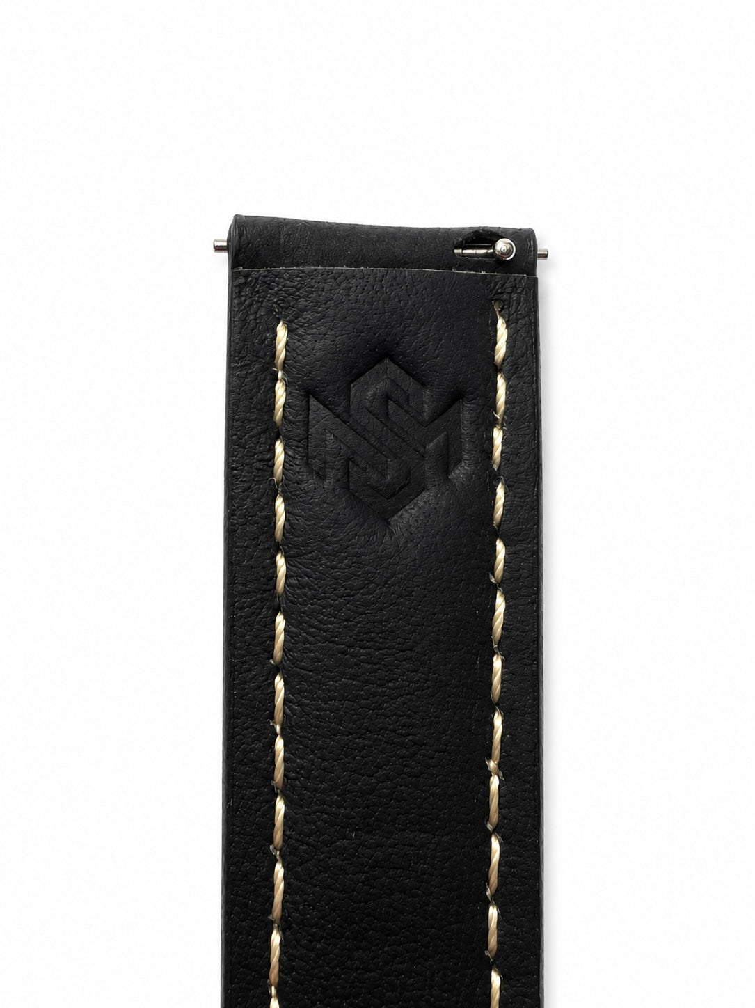Leder Uhrenarmband Schwarz – Smoke Black | 20mm & 22mm Quick Release