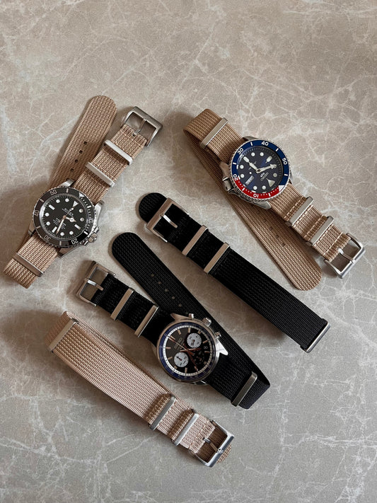 Stahlmann Signature Duo – Sandstorm & Shadow Black | NATO Armband Set