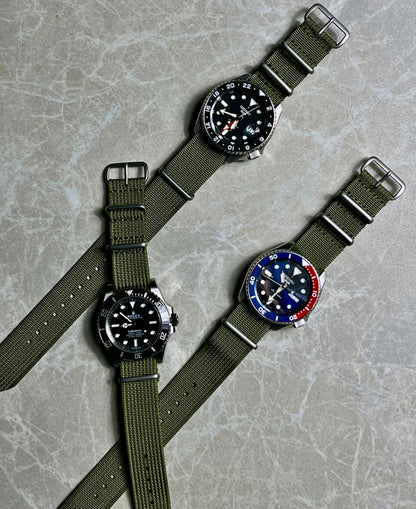 NATO watch strap nylon – olive green