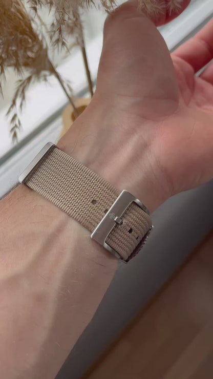 NATO Uhrenarmband Beige – Sandstorm | 20mm & 22mm Nylon