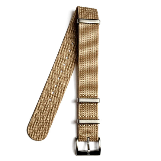 NATO Uhrenarmband Beige Sandstorm 20mm Nylon Stahlmann