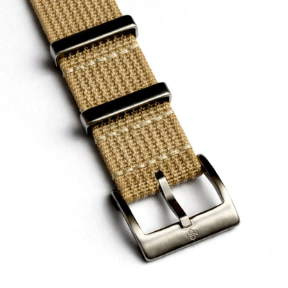 NATO Uhrenarmband Beige Sandstorm Nylon Stahlmann